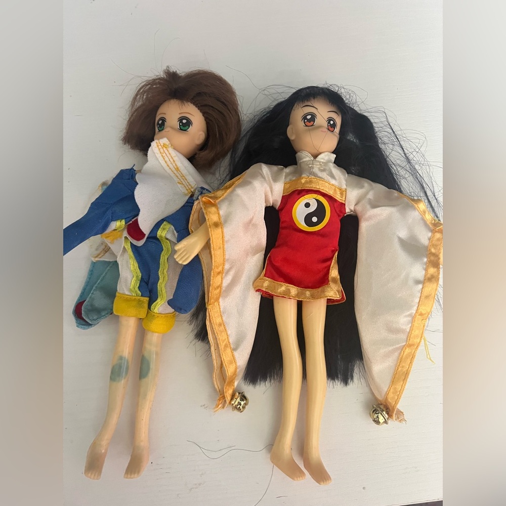 2000 Irwin Toys CardCaptors Mei Lin Fashion Doll & Blue Warrior Figure-Read Desc